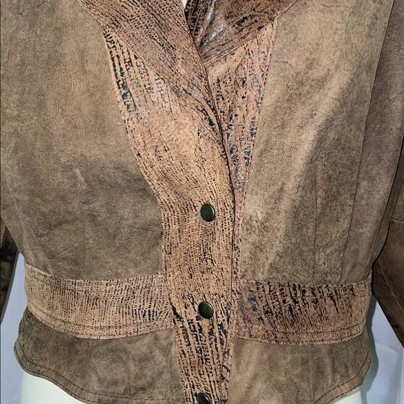 Vintage Global Identity G-III Leather Fashions Jacket. Brown. Bolero Style. Sz M - Picture 7 of 16